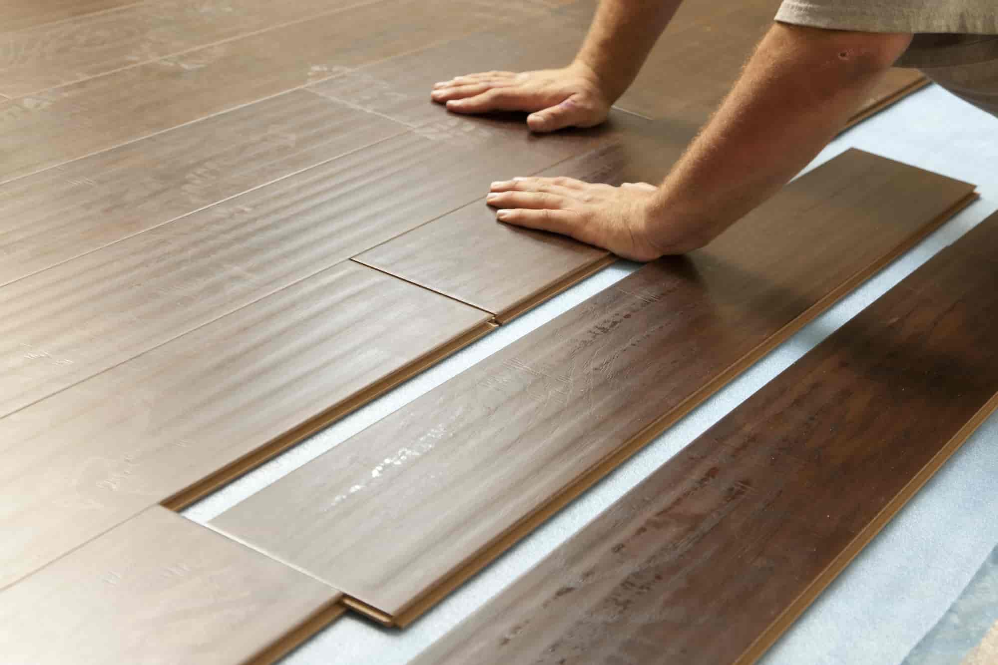 Laminated Wood Flooring MDF Base Applied with Foam Under it and with interlocking system