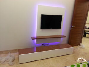 Simple LED Wooden Display Unit - Raykko Interiors