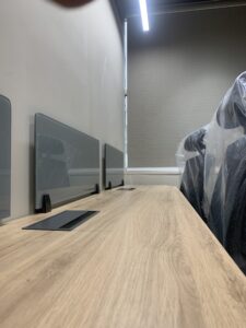 Lacquered Glass Writing Front Panel